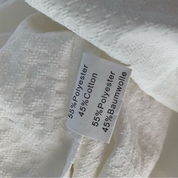 Kate Kasin White Textured Summer Vacation Dress L - Picture 4 of 5